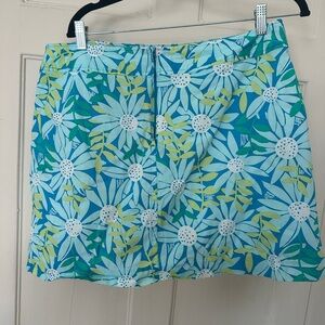 Lilly Pulitzer Blue and Green Floral Skort size 16